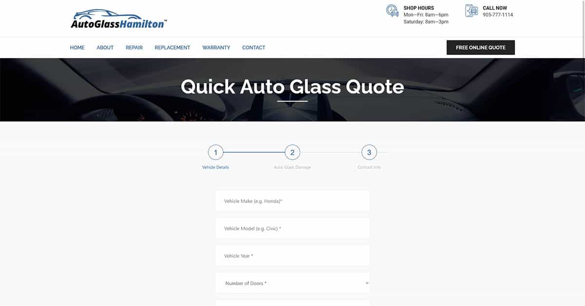 Auto Glass Hamilton Free Quote